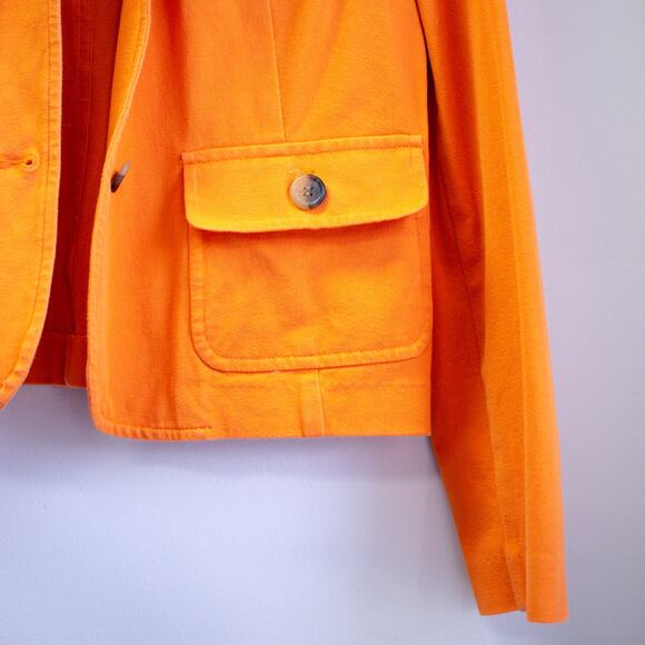 Vintage Liz Claiborne Orange Blazer Size 10 - Picture 8 of 8